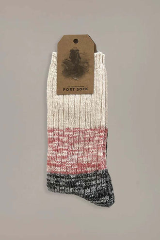 Just Another Fisherman Port Socks - Beige/Cinnabar/Black