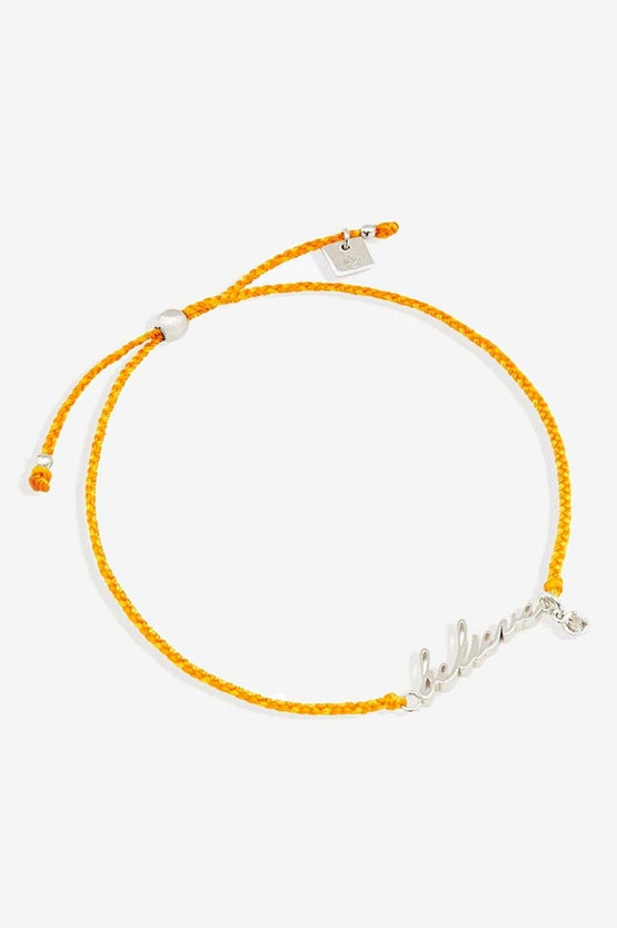 By Charlotte Believe Cord Bracelet - Silver