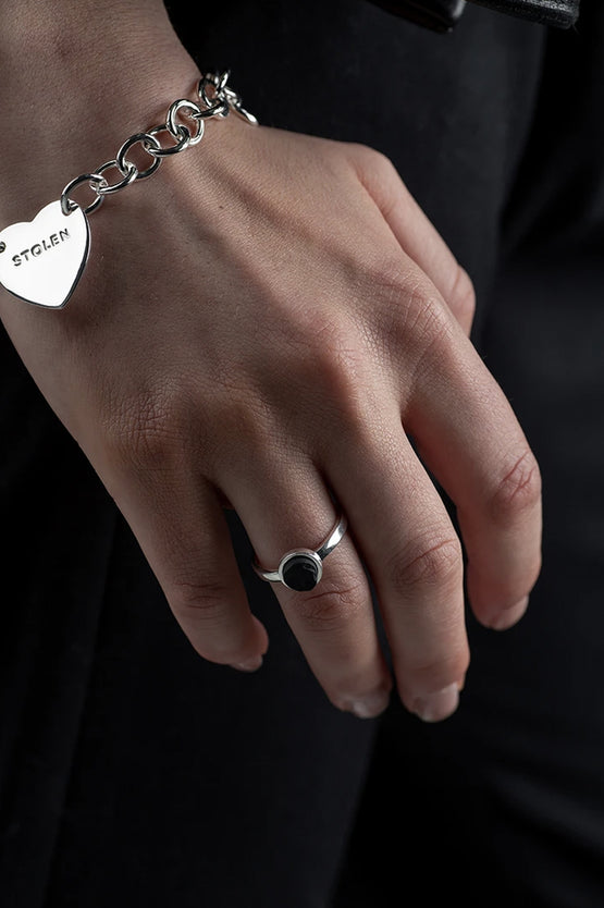 Stolen Girlfriends Club Black Ocean Ring - Silver