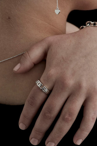 Stolen Girlfriends Club Mini Stolen Block Ring - Silver