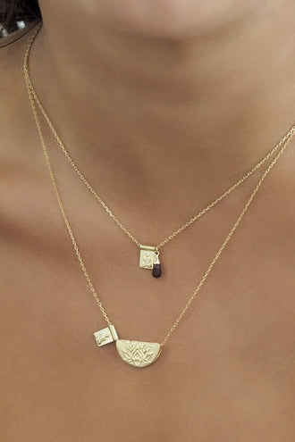 By Charlotte Lotus & Little Buddha Necklace - Gold