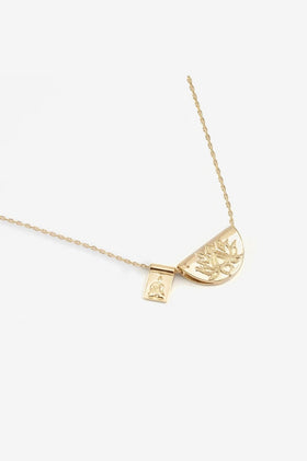 By Charlotte Lotus & Little Buddha Necklace - Gold