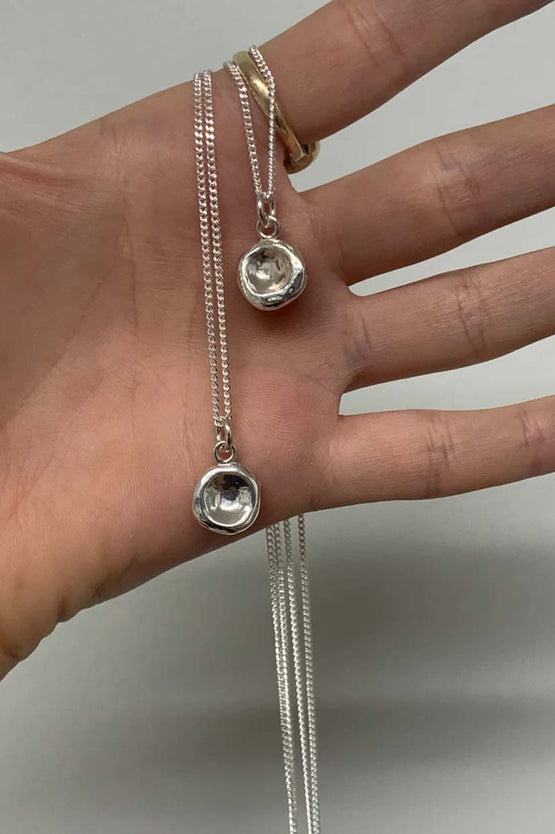Mars Mini Coin Necklace - Silver