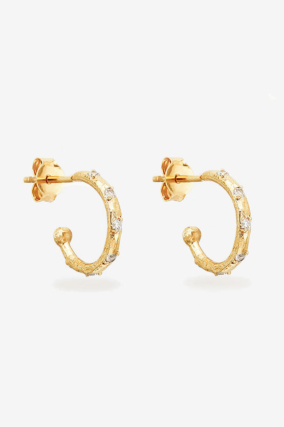 By Charlotte Cosmic Hoops - Gold