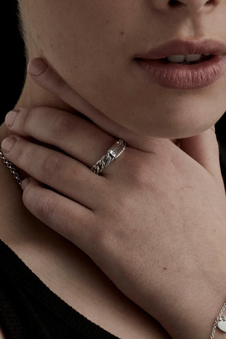 Stolen Girlfriends Club Curb Ring Slim - Silver
