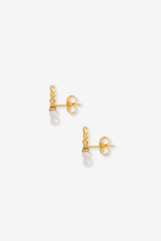 La Tribe Double Pearl Stud - Gold