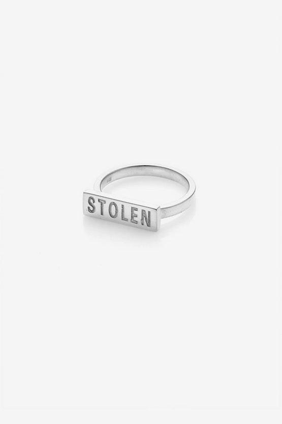 Stolen Girlfriends Club Stolen Bar Ring -  Silver