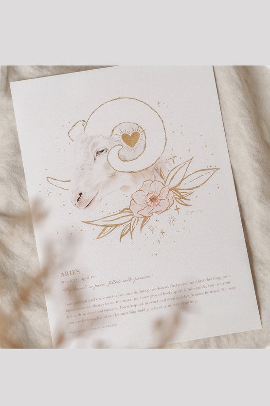 By Charlotte A4 Unframed Print - Aries