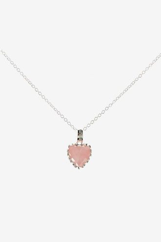 Stolen Girlfriends Club Love Claw Necklace - Rose Quartz