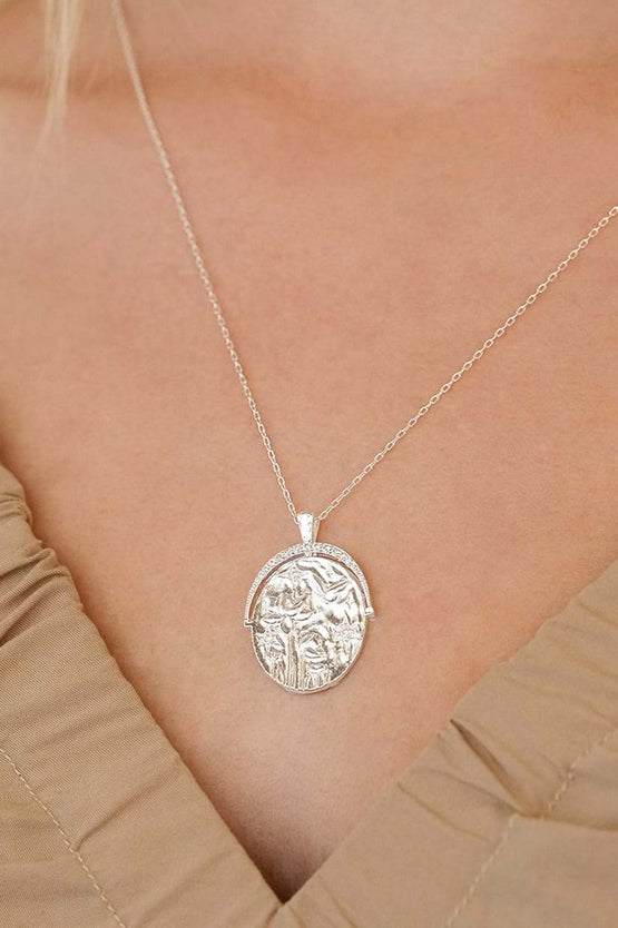 By Charlotte Everything You Are Is Enough Necklace Large - Silver