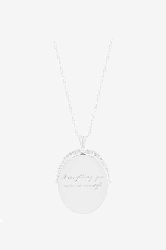 By Charlotte Everything You Are Is Enough Necklace Large - Silver
