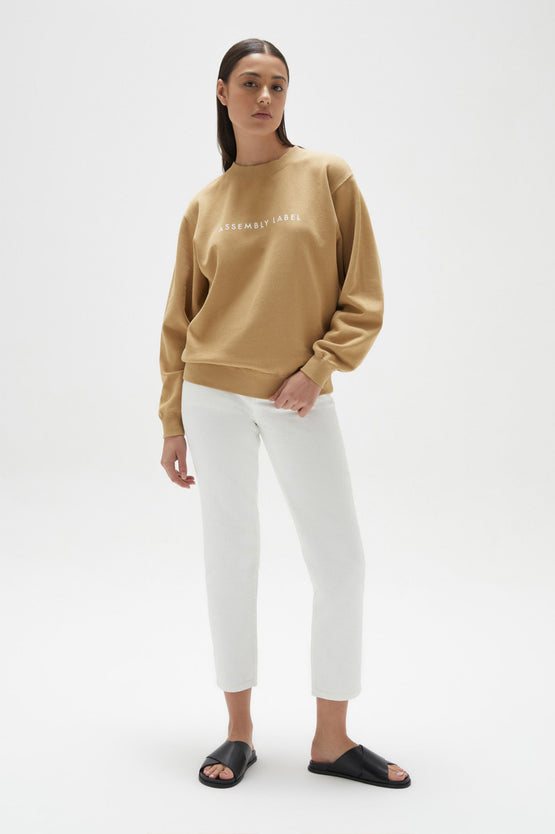 Assembly Womens Logo Fleece - Biscuit/White