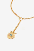 By Charlotte Awaken Lariat Fob Necklace - Gold