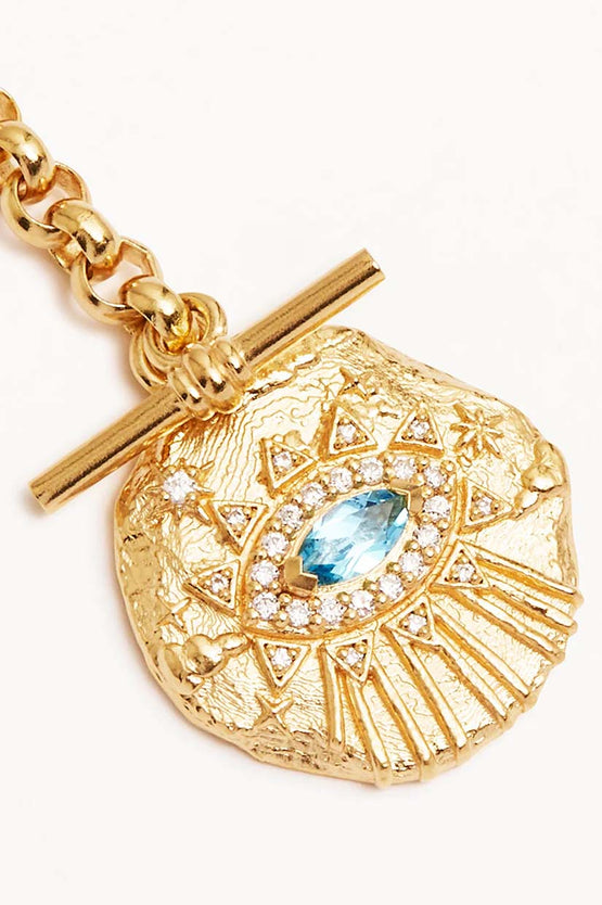 By Charlotte Awaken Lariat Fob Necklace - Gold