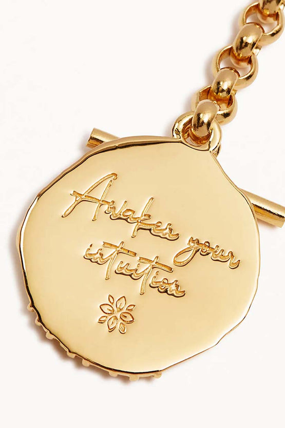 By Charlotte Awaken Lariat Fob Necklace - Gold