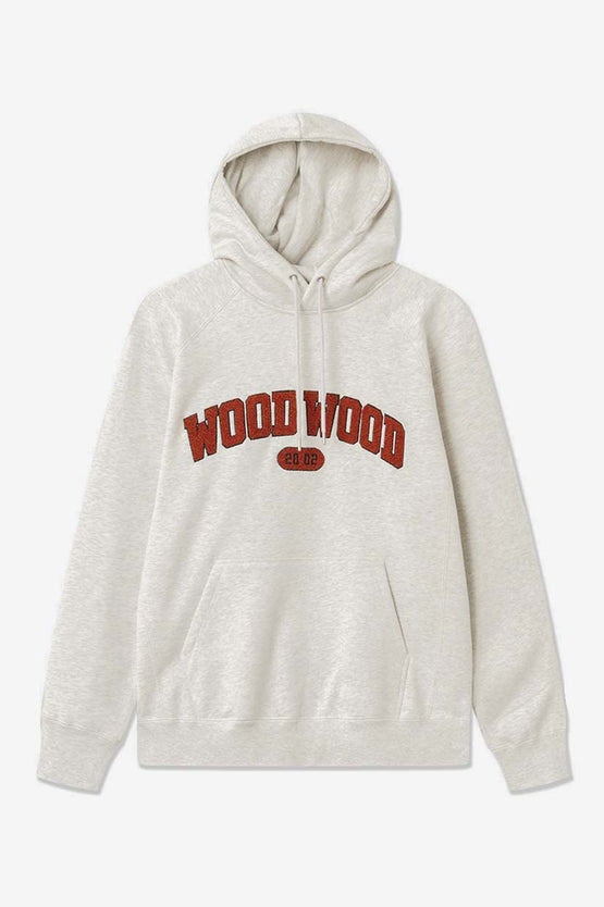 Wood Wood Fred Ivy Hoodie - Snow Marle