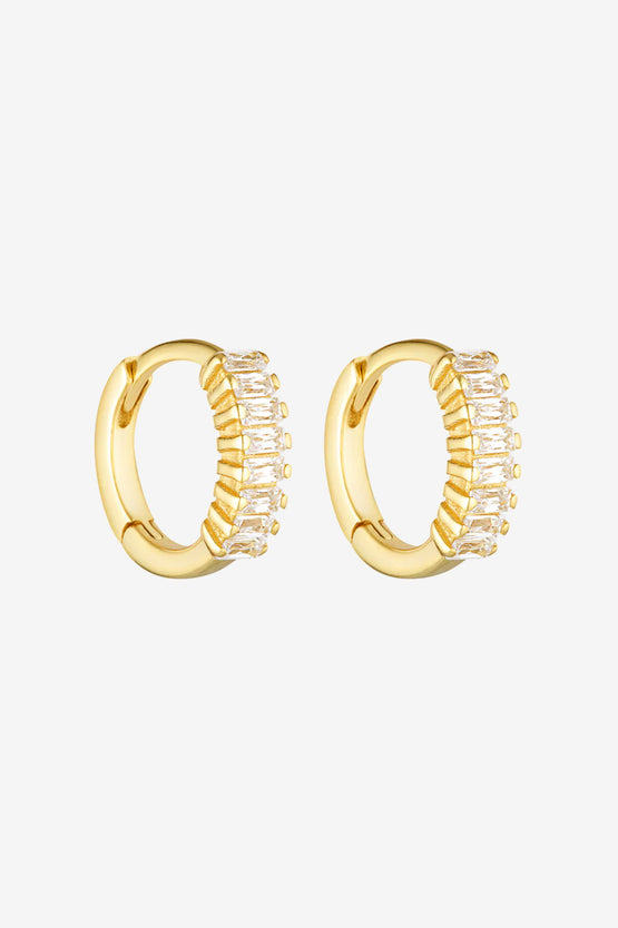 Porter Jewellery Gemini Huggies 8MM - Clear