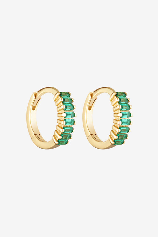 Porter Jewellery Gemini Huggies 8MM - Emerald