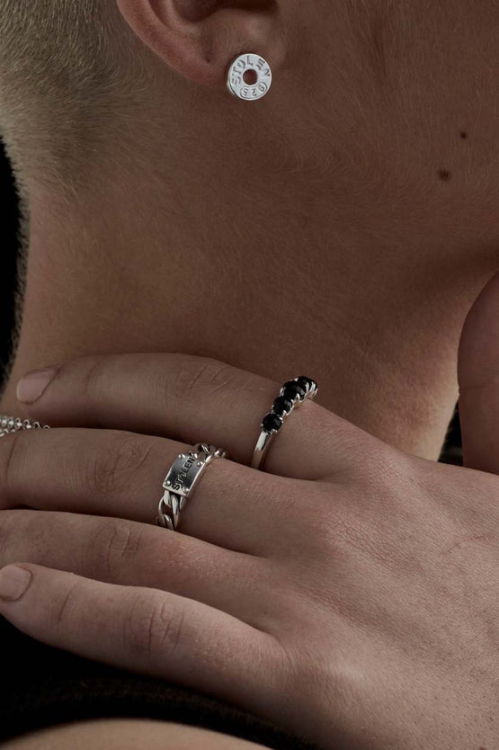 Stolen Girlfriends Club Halo Cluster Ring - Onyx