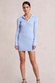 Bec & Bridge Harper Knit Mini Dress - Sky Blue