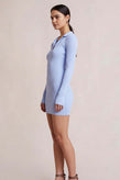 Bec & Bridge Harper Knit Mini Dress - Sky Blue