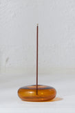 Gentle Habits Glass Incense Holder - Amber