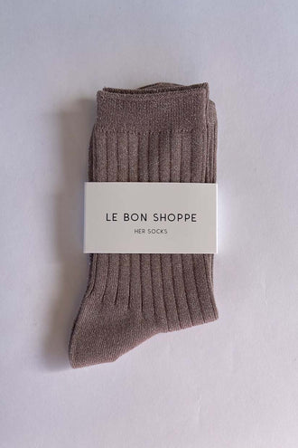 Le Bon Shoppe Her Socks Lurex - Glittery Jute