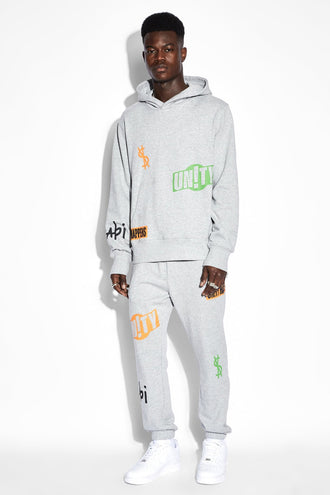 Ksubi Collective Kash Hoodie - Grey Marle