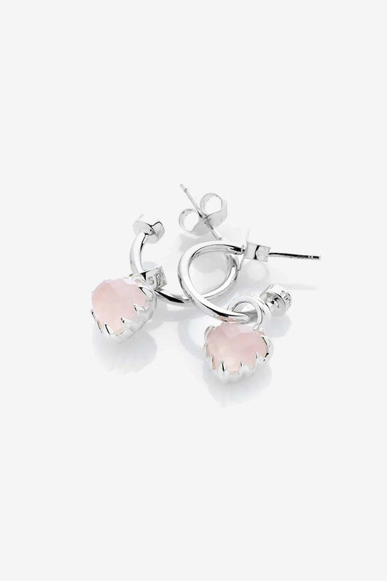 Stolen Girlfriends Club Love Anchor Earring - Rose Quartz