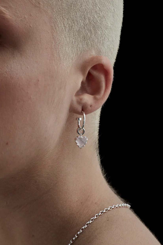 Stolen Girlfriends Club Love Anchor Earring - Rose Quartz