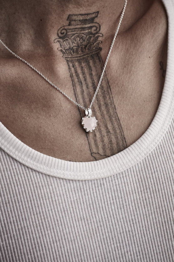 Stolen Girlfriends Club Love Claw Necklace - Rose Quartz