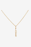 Baby Anything Lover With Single Diamond Small Vertical Pendant - 14k Yellow Gold