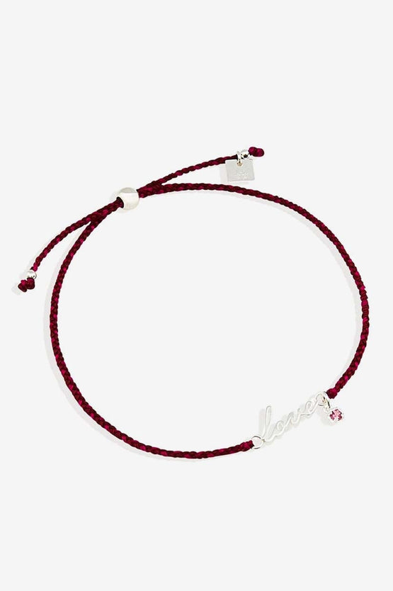 By Charlotte Love Cord Bracelet - Silver