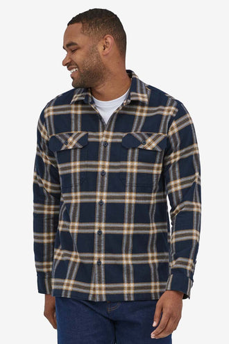Patagonia Organic MW Fjord Flannel - North Line: New Navy