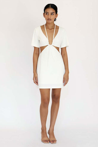Third Form Double Crossed Tee Dress - Off White
