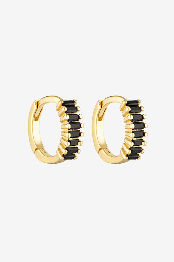 Porter Jewellery Gemini Huggies 8MM - Onyx