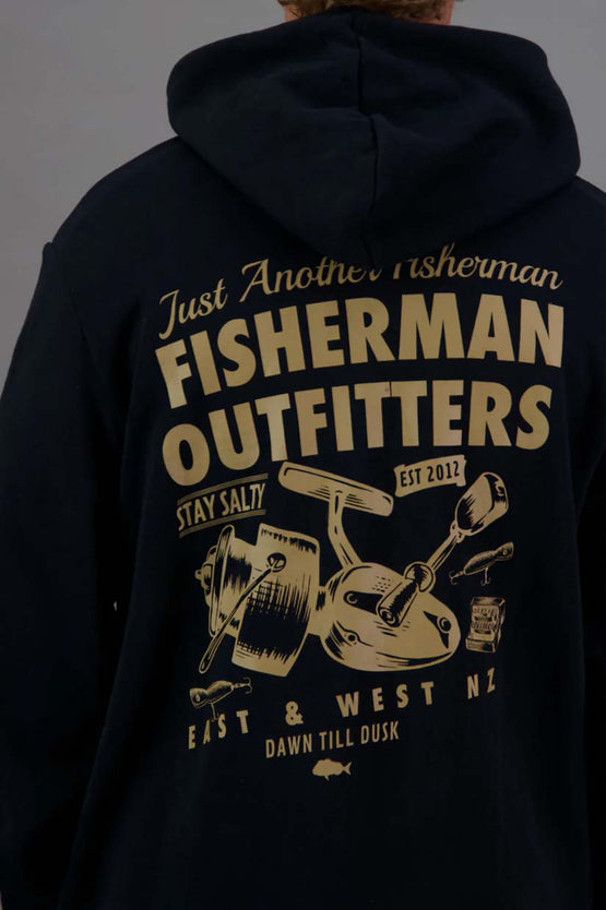Just Another Fisherman Heritage Outfitters Hood - Black / Walnut