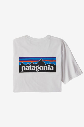 Patagonia P-6 Logo Responsibility Tee - White