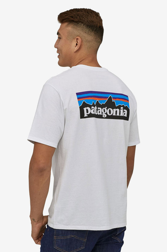 Patagonia P-6 Logo Responsibility Tee - White