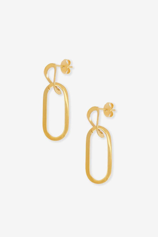La Tribe Paper Clip Earring - Gold