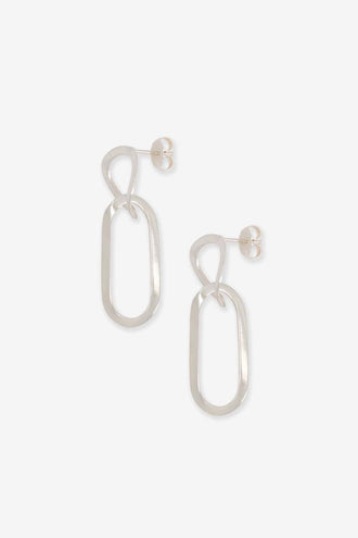 La Tribe Paper Clip Earring - Silver