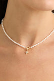 By Charlotte Dancing In Starlight Pearl Choker - Gold