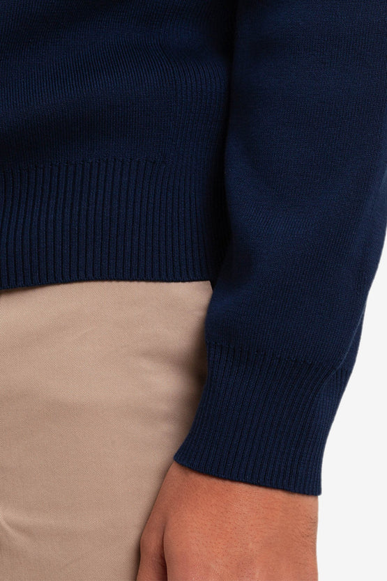 Norse Projects Raffo Compact Cotton - Dark Navy