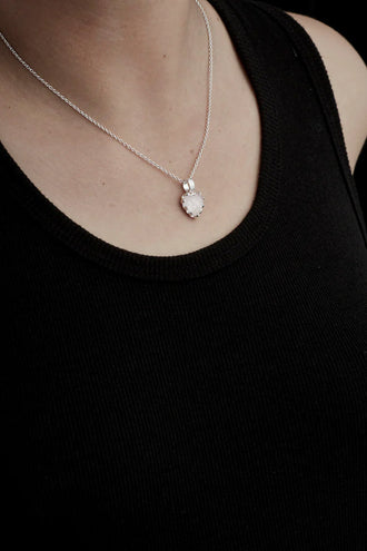 Stolen Girlfriends Club Love Claw Necklace - Rose Quartz