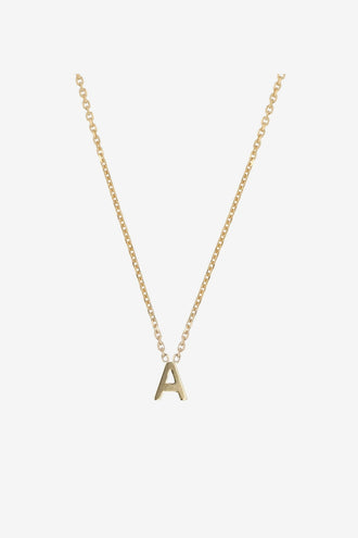 Sarah & Sebastian Petite Letter Necklace - Yellow Gold
