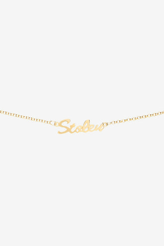 Stolen Girlfriends Club Stolen Script Bracelet - 18K Gold