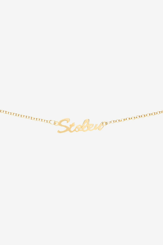 Stolen Girlfriends Club Stolen Script Bracelet - 18K Gold