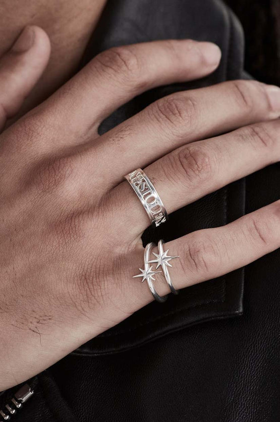 Stolen Girlfriends Club Infinity Serif Band - Silver