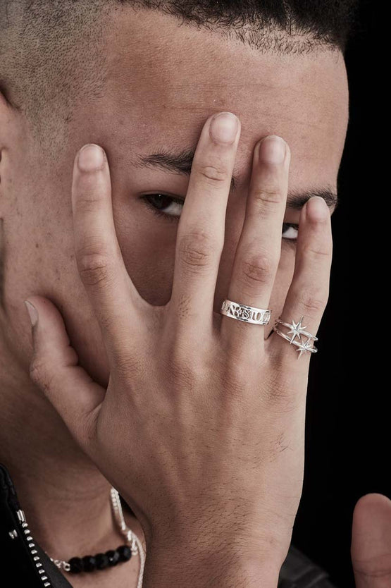 Stolen Girlfriends Club Infinity Serif Band - Silver