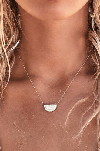 By Charlotte Lotus Necklace - Silver